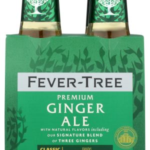 FEVER-TREE: Premium Ginger Ale 4x6.8 oz Bottles, 27.2 oz
