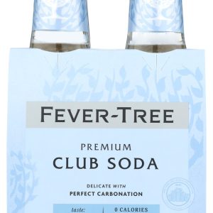 FEVER TREE: Premium Club Soda 4 Bottles, 27.2 fo