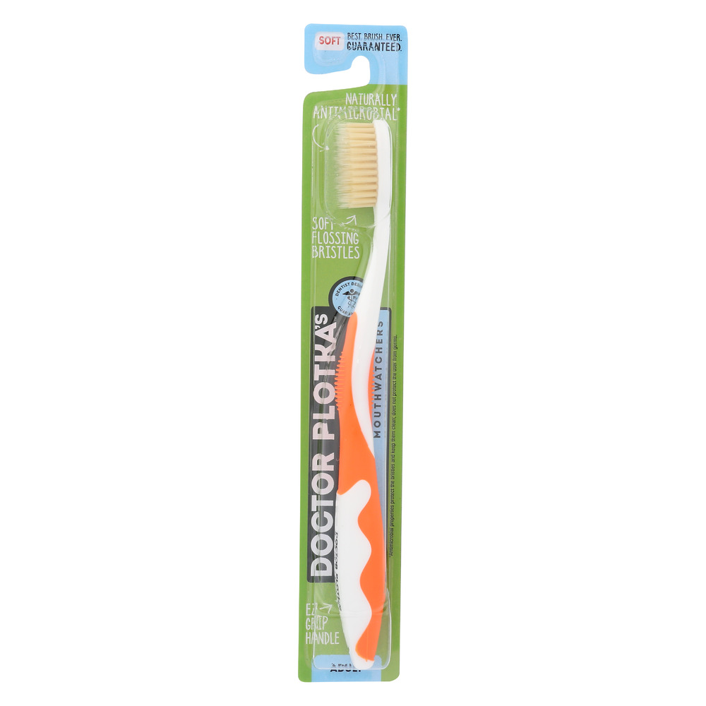 MOUTH WATCHERS: Toothbrush Adult Manual Orange, 1 ea