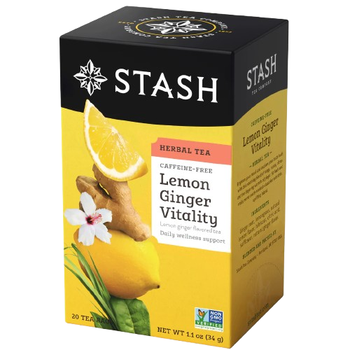 STASH TEA: Lemon Ginger Vitality Herbal Tea, 20 bg