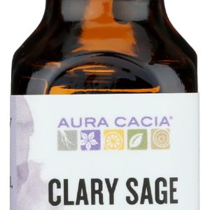 AURA CACIA: Balancing Clary Sage Essential Oil, 0.5 oz