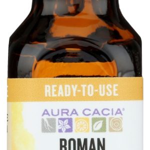 AURA CACIA: Precious Essential Oil Roman Chamomile in Jojoba Oil, 0.5 oz