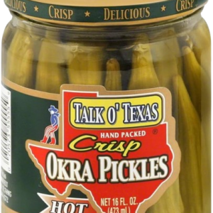 TALK O TEXAS: Crisp Okra Pickles Hot, 16 oz