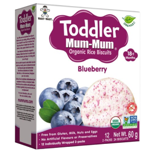 WANT-WANT: Toddler Mum Mum Blueberry Rice Biscuits, 2.12 oz