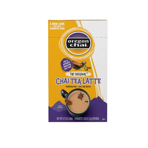 OREGON CHAI: Original Dry Chai Tea Latte Mix Single Serves, 8 pc