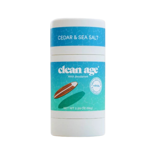 CLEAN AGE: Cedar and Sea Salt AHA Deodorant, 2.25 oz
