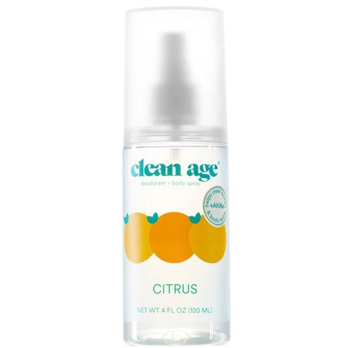 CLEAN AGE: Citrus AHA Body Spray, 4 oz