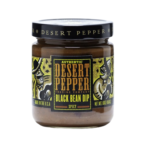 DESERT PEPPER: Black Bean Dip Spicy Hot, 16 oz