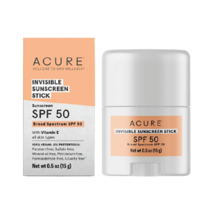 ACURE: Invisible Sunscreen Stick SPF 50, 0.5 oz