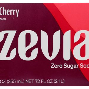 ZEVIA: Black Cherry Soda 6Pk, 72 fo
