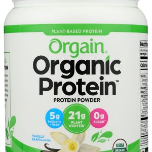ORGAIN: Organic Protein Plant Based Protein Powder Vanilla Bean, 16.3 oz
