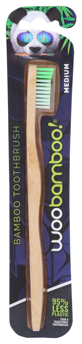 WOOBAMBOO: Adult Bamboo Toothbrush Medium, 1 ea