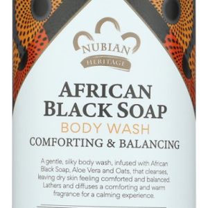 NUBIAN HERITAGE: African Black Soap Body Wash, 13 fo