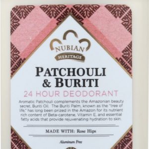 NUBIAN HERITAGE: Patchouli and Buriti 24 Hour Deodorant, 2.25 oz