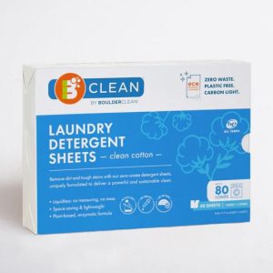 BOULDER CLEAN: Clean Cotton Laundry Detergent Sheets, 40 ct