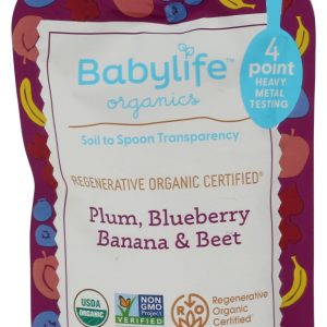 BABYLIFE ORGANICS: Plum Blueberry Banana Beet Pouch, 3.5 oz