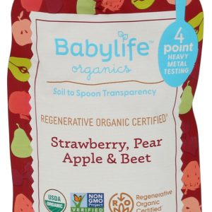 BABYLIFE ORGANICS: Strawberry Pear Apple Beet Pouch, 3.5 oz