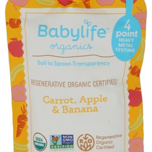 BABYLIFE ORGANICS: Carrot Apple Banana Pouch, 3.5 oz