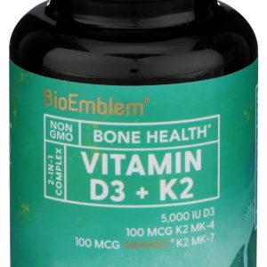BIOEMBLEM: Vitamin D3 Plus K2, 90 vc