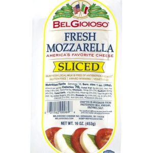 BELGIOIOSO: Fresh Sliced Mozzarella Cheese Sliced, 16 oz
