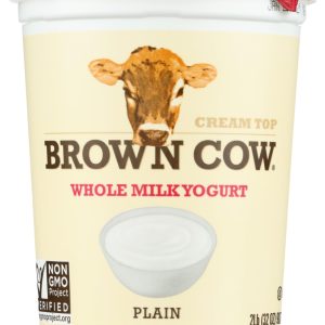 BROWN COW: Cream Top Whole Milk Yogurt Plain, 32 oz