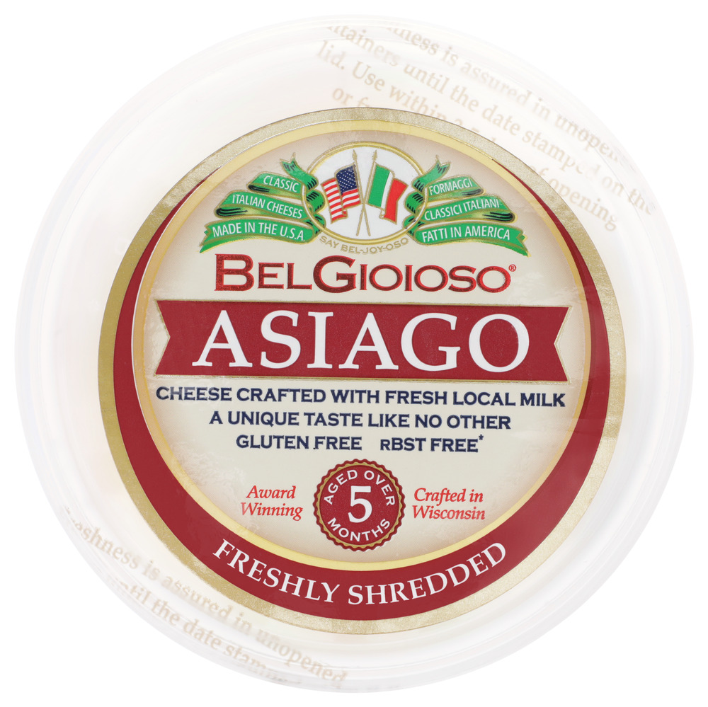 BELGIOIOSO: Shredded Asiago Cheese, 5 oz