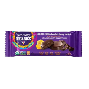 HEAVENLY ORGANICS: Double Dark Chocolate Honey Patties 3Pk, 1.16 oz