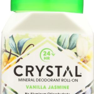 CRYSTAL BODY DEODORANT: Mineral Deodorant Roll On Vanilla Jasmine, 2.25 oz