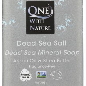 ONE WITH NATURE: Dead Sea Mineral Salt Soap Bar, 7 oz