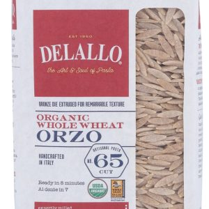 DELALLO: Whole Wheat Orzo Pasta, 16 oz