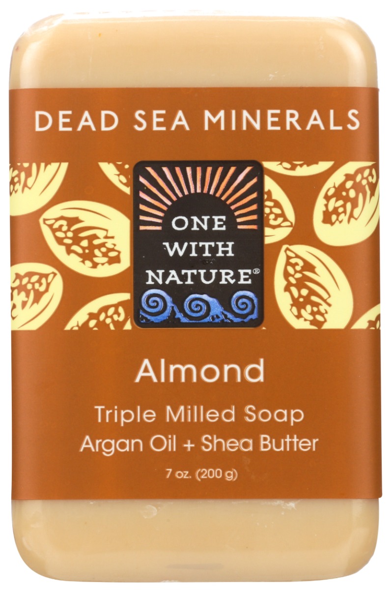 ONE WITH NATURE: Almond Dead Sea Minerals Soap Bar, 7 oz