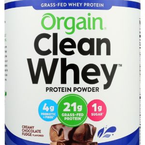 ORGAIN: Grass Fed Whey Protein Powder Creamy Chocolate Fudge, 29.2 oz