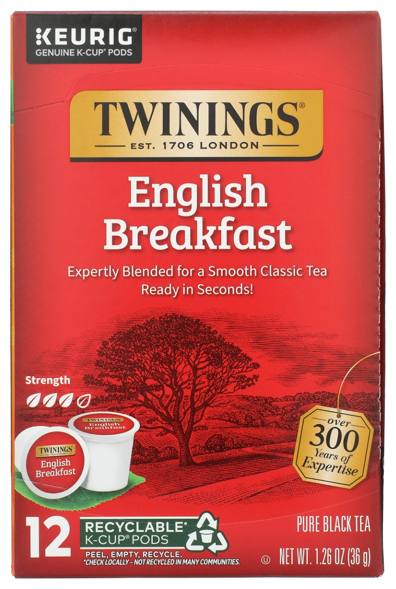 TWINING TEA: English Breakfast KCup Pods, 12 pc