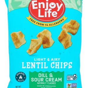 ENJOY LIFE: Lentil Chips Dill and Sour Cream, 4 oz