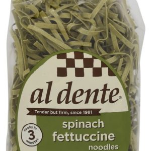 AL DENTE: Spinach Fettuccine Noodles, 12 oz
