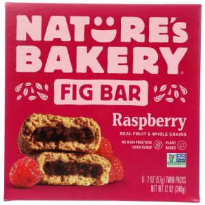 NATURES BAKERY: Whole Wheat Fig Bars Raspberry, 12 oz