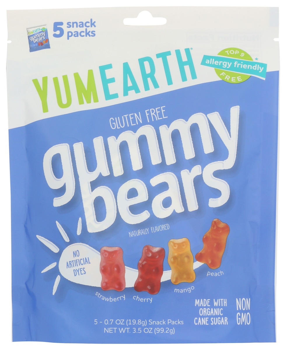 YUMEARTH: Assorted Flavor Gummy Bears, 3.5 oz