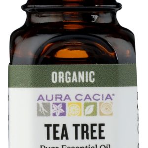 AURA CACIA: Organic Tea Tree Essential Oil, 0.25 oz