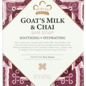 NUBIAN HERITAGE: Goats Milk and Chai Bar Soap, 5 oz