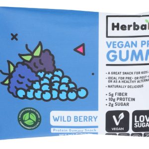 HERBALAND: Wild Berry Vegan Protein Gummies, 50 gm