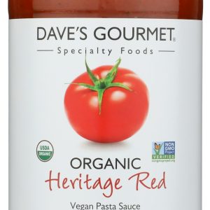 DAVES GOURMET: Organic Heritage Red Pasta Sauce, 24 oz