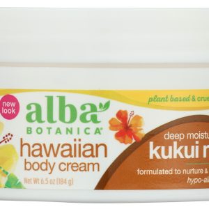 ALBA BOTANICA: Hawaiian Deep Moisturizing Body Cream Kukui Nut, 6.5 oz