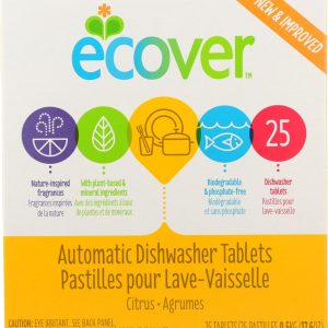 ECOVER: Dishwasher Tablets Citrus 25Ct, 17.6 oz