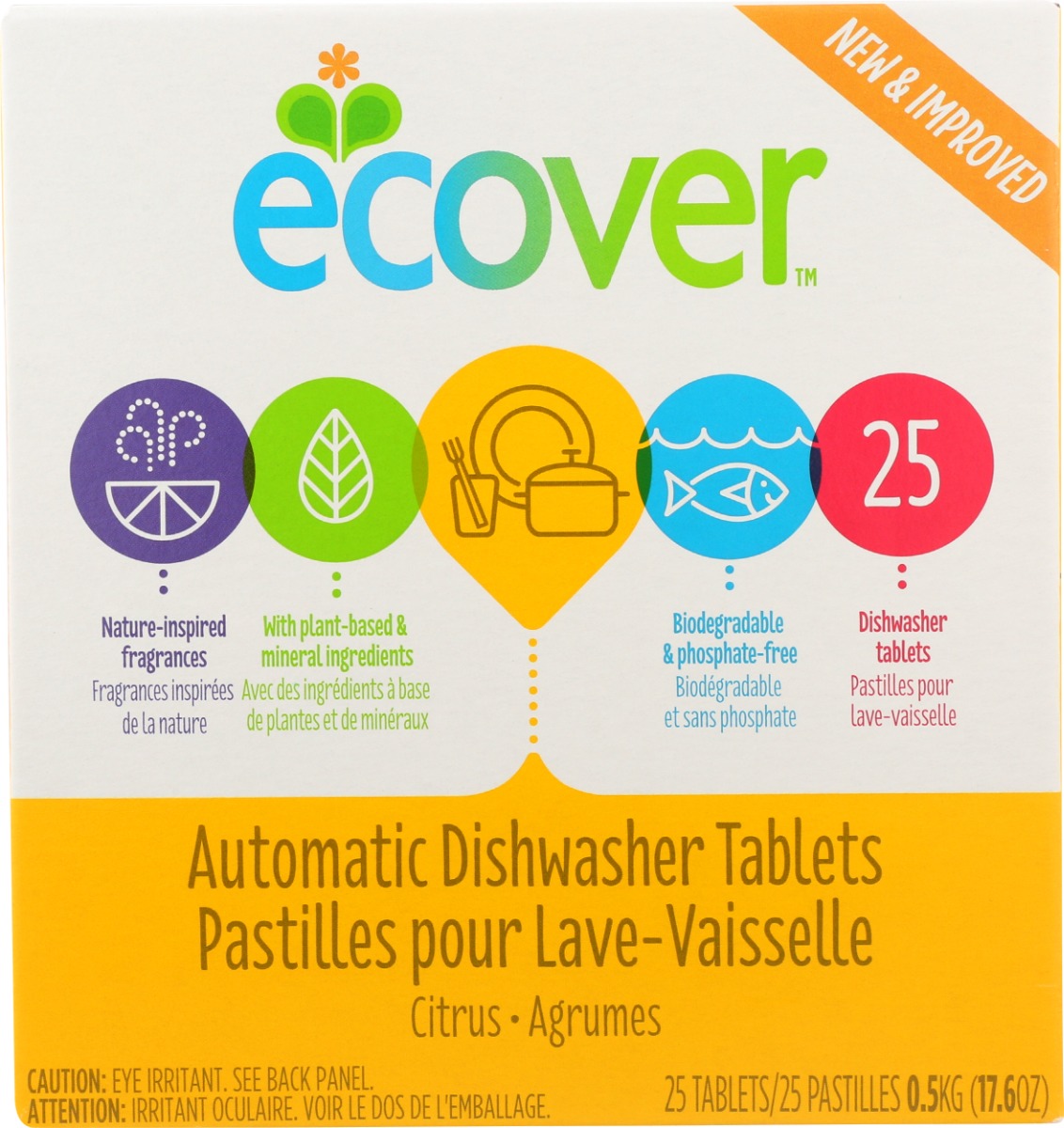 ECOVER: Dishwasher Tablets Citrus 25Ct, 17.6 oz