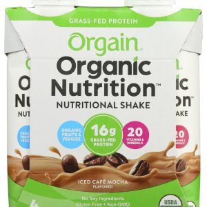 ORGAIN: Organic Nutrition Shake Iced Cafe Mocha 4Pk, 44 fo