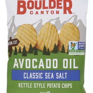 BOULDER CANYON: Avocado Oil Classic Sea Salt Kettle Style Potato Chips, 5.25 oz