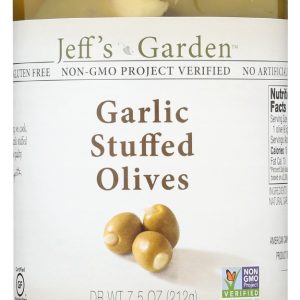 JEFFS GARDEN: Garlic Stuffed Olives, 7.5 oz