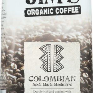 JIMS ORGANIC COFFEE: Colombian Santa Marta Montesierra Whole Bean Coffee, 12 oz
