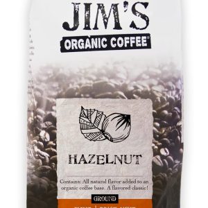 JIMS ORGANIC COFFEE: Hazelnut Ground Coffee, 12 oz