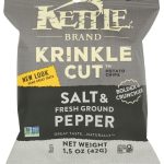 KETTLE FOODS: Krinkle Cut Salt and Fresh Ground Pepper Potato Chips, 1.5 oz